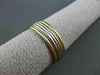 ESTATE 14KT 2TONE GOLD CLASSIC MULTIROW MILGRAIN WEDDING ANNIVERSARY RING #23575