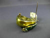 ESTATE LARGE .10CT DIAMOND & AAA MULTI COLOR ENAMEL 14KT YELLOW GOLD PIN #26375