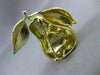 ESTATE LARGE .10CT DIAMOND & AAA MULTI COLOR ENAMEL 14KT YELLOW GOLD PIN #26375