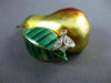 ESTATE LARGE .10CT DIAMOND & AAA MULTI COLOR ENAMEL 14KT YELLOW GOLD PIN #26375