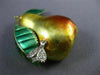 ESTATE LARGE .10CT DIAMOND & AAA MULTI COLOR ENAMEL 14KT YELLOW GOLD PIN #26375