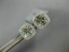 ESTATE .12CT DIAMOND 18K WHITE GOLD 3D CLASSIC SQUARE HALO ROUND JACKET EARRINGS