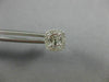 ESTATE .12CT DIAMOND 18K WHITE GOLD 3D CLASSIC SQUARE HALO ROUND JACKET EARRINGS