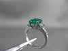 ESTATE 3.02CT DIAMOND & COLOMBIAN EMERALD 14KT WHITE GOLD ENGAGEMENT RING #17314