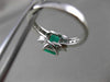 ESTATE 3.02CT DIAMOND & COLOMBIAN EMERALD 14KT WHITE GOLD ENGAGEMENT RING #17314