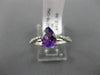 ESTATE 1.32CT DIAMOND & AAA AMETHYST 18KT WHITE GOLD PEAR SHAPE ENGAGEMENT RING