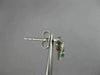 ESTATE 1.74CT DIAMOND & AAA EMERALD 14K WHITE GOLD 3D TEAR DROP HANGING EARRINGS