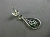 ESTATE 1.74CT DIAMOND & AAA EMERALD 14K WHITE GOLD 3D TEAR DROP HANGING EARRINGS