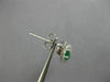 ESTATE 1.74CT DIAMOND & AAA EMERALD 14K WHITE GOLD 3D TEAR DROP HANGING EARRINGS