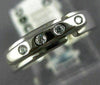 ESTATE .08CT ROUND DIAMOND 14KT WHITE GOLD 4 STONE ETOILE BELT FUN RING #22433