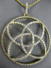 ESTATE LARGE 2.25CT DIAMOND 18KT YELLOW GOLD 3D INFINITY FLOWER CIRCULAR PENDANT