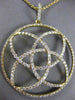 ESTATE LARGE 2.25CT DIAMOND 18KT YELLOW GOLD 3D INFINITY FLOWER CIRCULAR PENDANT