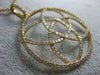 ESTATE LARGE 2.25CT DIAMOND 18KT YELLOW GOLD 3D INFINITY FLOWER CIRCULAR PENDANT