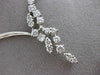 ESTATE LARGE 1.25CT DIAMOND 14KT WHITE GOLD 3D CLASSIC LEAF LARIAT NECKLACE