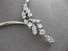 ESTATE LARGE 1.25CT DIAMOND 14KT WHITE GOLD 3D CLASSIC LEAF LARIAT NECKLACE