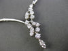 ESTATE LARGE 1.25CT DIAMOND 14KT WHITE GOLD 3D CLASSIC LEAF LARIAT NECKLACE