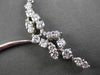 ESTATE LARGE 1.25CT DIAMOND 14KT WHITE GOLD 3D CLASSIC LEAF LARIAT NECKLACE