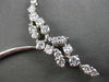 ESTATE LARGE 1.25CT DIAMOND 14KT WHITE GOLD 3D CLASSIC LEAF LARIAT NECKLACE