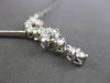 ESTATE LARGE 1.25CT DIAMOND 14KT WHITE GOLD 3D CLASSIC LEAF LARIAT NECKLACE