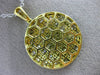 2.61CT WHITE & FANCY COLOR DIAMOND 18KT 2 TONE GOLD CRISS CROSS CIRCULAR PENDANT