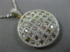 2.61CT WHITE & FANCY COLOR DIAMOND 18KT 2 TONE GOLD CRISS CROSS CIRCULAR PENDANT