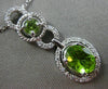ESTATE 1.97CT DIAMOND & PERIDOT 14KT WHITE GOLD 3D ROUND & OVAL FLOATING PENDANT