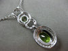ESTATE 1.97CT DIAMOND & PERIDOT 14KT WHITE GOLD 3D ROUND & OVAL FLOATING PENDANT