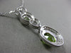 ESTATE 1.97CT DIAMOND & PERIDOT 14KT WHITE GOLD 3D ROUND & OVAL FLOATING PENDANT