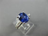 ESTATE 3.38CT DIAMOND & TANZANITE 14KT WHITE GOLD 3D OVAL ENGAGEMENT RING #25510
