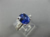ESTATE 3.38CT DIAMOND & TANZANITE 14KT WHITE GOLD 3D OVAL ENGAGEMENT RING #25510