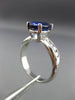 ESTATE 3.38CT DIAMOND & TANZANITE 14KT WHITE GOLD 3D OVAL ENGAGEMENT RING #25510
