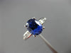 ESTATE 3.38CT DIAMOND & TANZANITE 14KT WHITE GOLD 3D OVAL ENGAGEMENT RING #25510