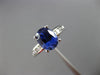 ESTATE 3.38CT DIAMOND & TANZANITE 14KT WHITE GOLD 3D OVAL ENGAGEMENT RING #25510