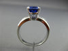 ESTATE 3.38CT DIAMOND & TANZANITE 14KT WHITE GOLD 3D OVAL ENGAGEMENT RING #25510