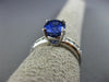 ESTATE 3.38CT DIAMOND & TANZANITE 14KT WHITE GOLD 3D OVAL ENGAGEMENT RING #25510
