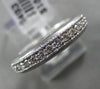 ESTATE .23CT DIAMOND 14K WHITE GOLD FILIGREE MILGRAIN SEMI ETERNITY WEDDING RING