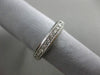 ESTATE .23CT DIAMOND 14K WHITE GOLD FILIGREE MILGRAIN SEMI ETERNITY WEDDING RING