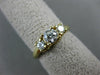 ESTATE .89CT DIAMOND 14KT YELLOW GOLD 3D THREE STONE LUCIDA ENGAGEMENT RING 1034