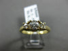 ESTATE .89CT DIAMOND 14KT YELLOW GOLD 3D THREE STONE LUCIDA ENGAGEMENT RING 1034