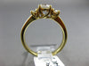 ESTATE .89CT DIAMOND 14KT YELLOW GOLD 3D THREE STONE LUCIDA ENGAGEMENT RING 1034