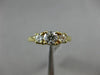 ESTATE .89CT DIAMOND 14KT YELLOW GOLD 3D THREE STONE LUCIDA ENGAGEMENT RING 1034