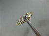 ESTATE .89CT DIAMOND 14KT YELLOW GOLD 3D THREE STONE LUCIDA ENGAGEMENT RING 1034
