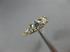 ESTATE .89CT DIAMOND 14KT YELLOW GOLD 3D THREE STONE LUCIDA ENGAGEMENT RING 1034