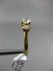 ESTATE .89CT DIAMOND 14KT YELLOW GOLD 3D THREE STONE LUCIDA ENGAGEMENT RING 1034