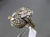 ESTATE 1.90CT FANCY YELLOW DIAMOND 14KT ROSE GOLD 3D RECTANGULAR FLOWER RING
