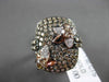 ESTATE 1.90CT FANCY YELLOW DIAMOND 14KT ROSE GOLD 3D RECTANGULAR FLOWER RING