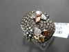 ESTATE 1.90CT FANCY YELLOW DIAMOND 14KT ROSE GOLD 3D RECTANGULAR FLOWER RING