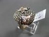 ESTATE 1.90CT FANCY YELLOW DIAMOND 14KT ROSE GOLD 3D RECTANGULAR FLOWER RING