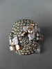 ESTATE 1.90CT FANCY YELLOW DIAMOND 14KT ROSE GOLD 3D RECTANGULAR FLOWER RING