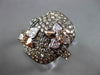 ESTATE 1.90CT FANCY YELLOW DIAMOND 14KT ROSE GOLD 3D RECTANGULAR FLOWER RING